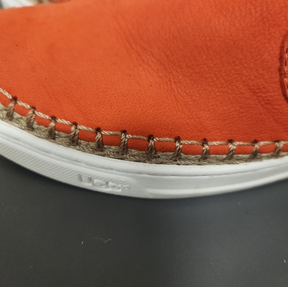 UGG Caleel Leather Orange Slip-On Mules Sz 6.5 - Picture 5 of 10